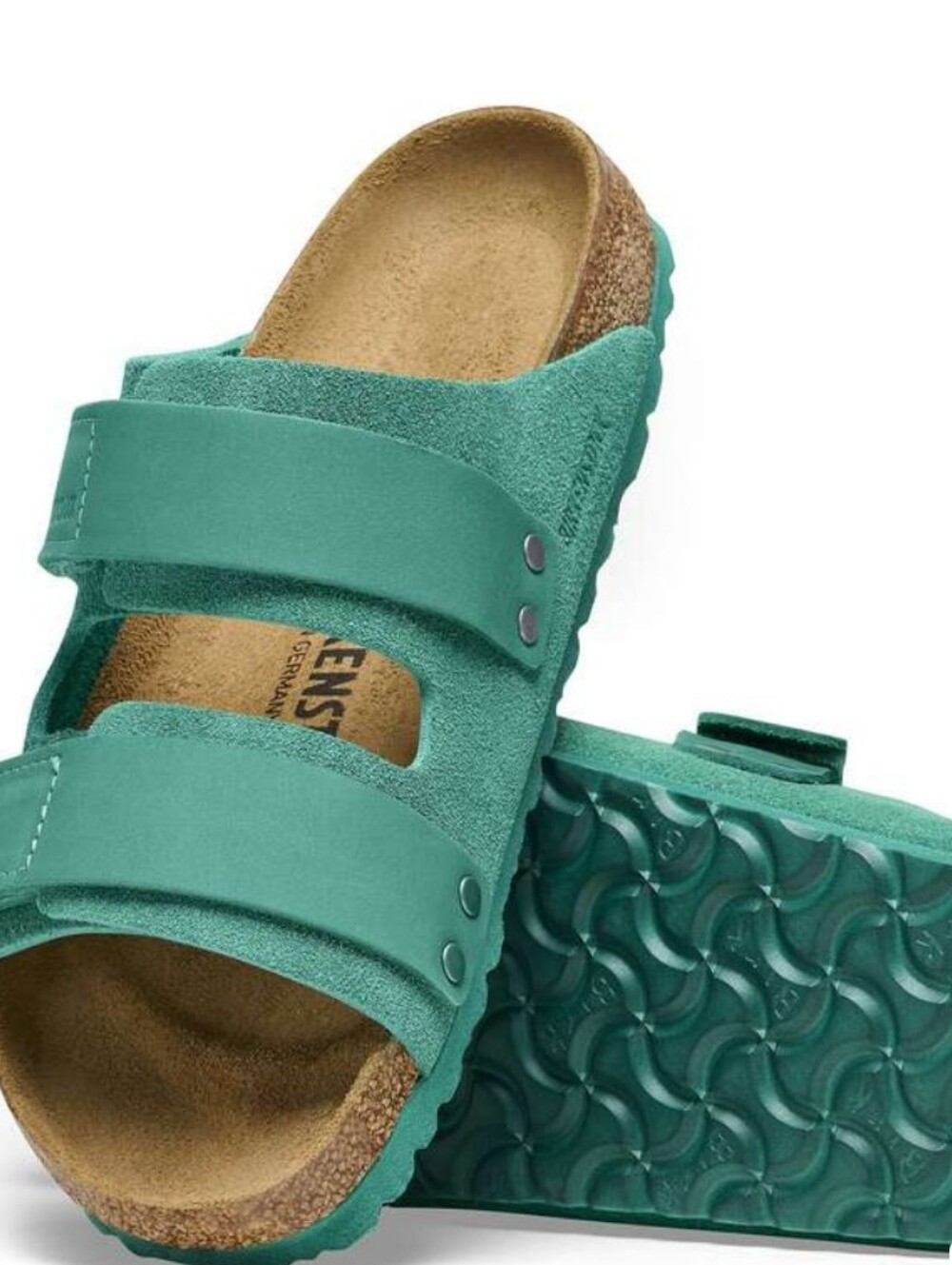 Birkenstock Uji Nubuck Suede Leather Sandals- Digital Green